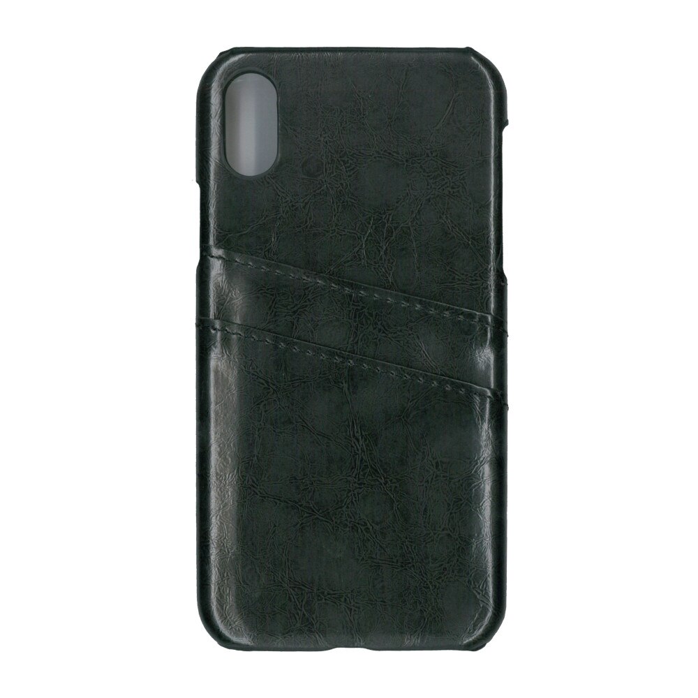 Carcasa de protectie cu buzunare card, EuroCell, pentru iPhone X, negru