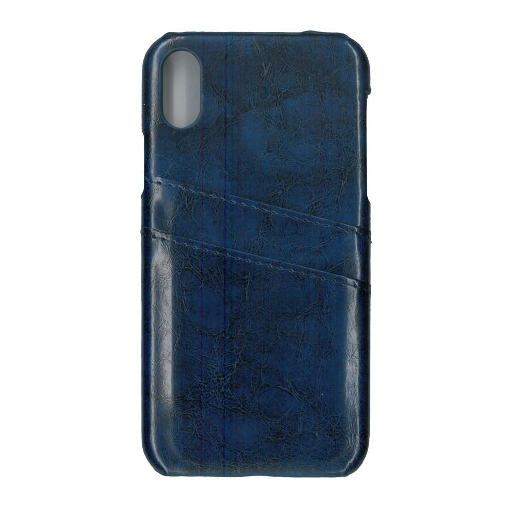 Carcasa de protectie cu buzunare card, EuroCell, pentru iPhone X, albastru