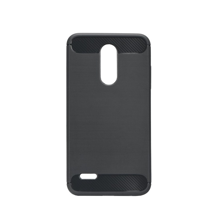 Védő hátlap Forcell Carbon tok LG K50S-hez, fekete