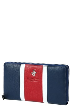 Portofel dama, Beverly Hills Polo Club, Albastru/Rosu Portofel dama, Beverly Hills Polo Club, Albastru/Rosu