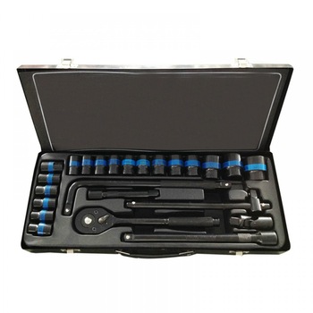 Trusa chei tubulare, impact, 24 piese, patrat Trusa chei tubulare, impact, 24 piese, patrat