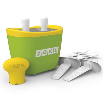 Aparat de inghetata ZOKU Quick Pop Maker ZK107 GN, 2 incinte, 7 minute, nu contine BPA, Verde Aparat de inghetata ZOKU Quick Pop Maker ZK107 GN, 2 incinte, 7 minute, nu contine BPA, Verde