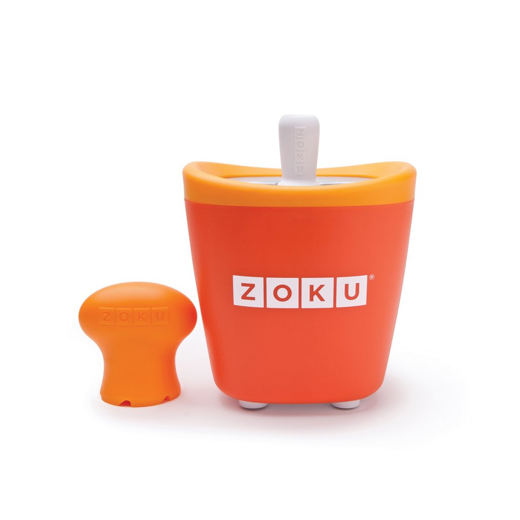 Aparat de inghetata ZOKU Quick Pop Maker ZK110, 1 incinta, 7 minute, nu contine BPA, Portocaliu