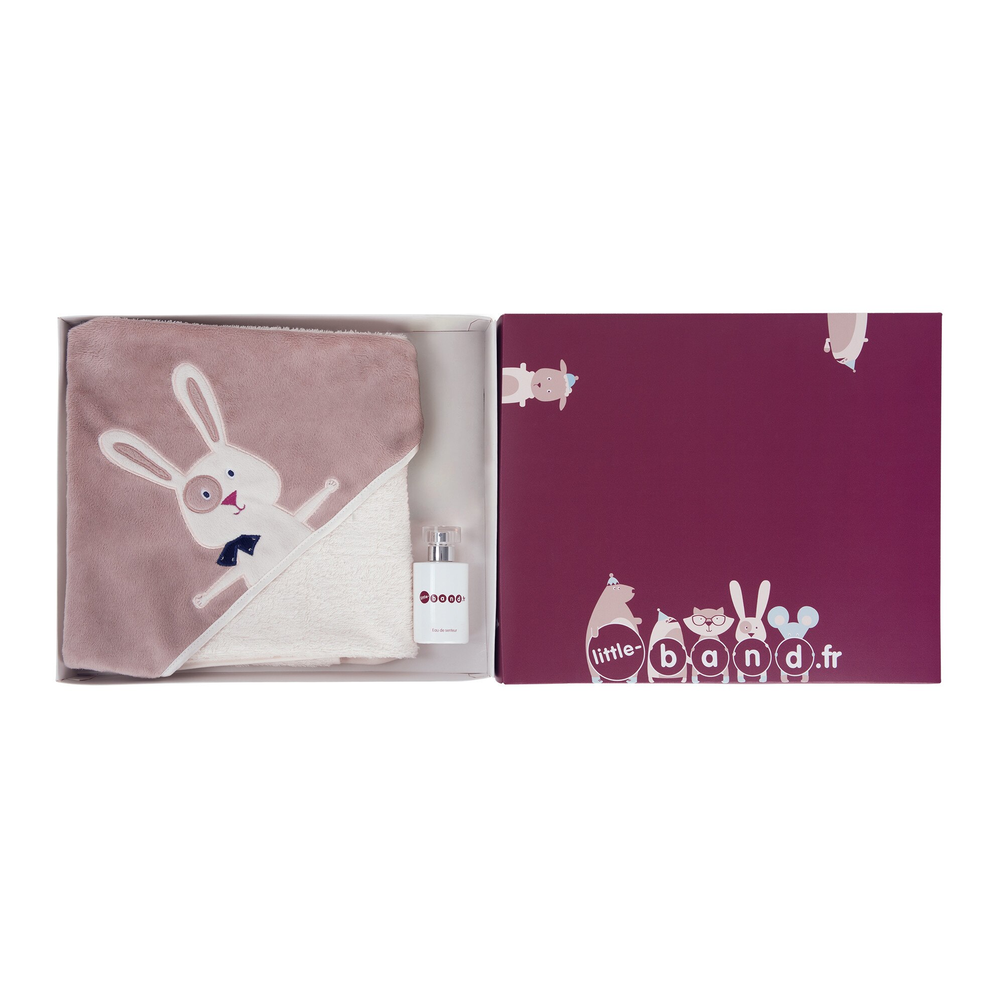 Cutie cadou prosop de baie si apa de parfum Little Band