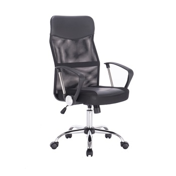 Scaun de birou ergonomic Kring New Fit, mesh + PU, Negru Scaun de birou ergonomic Kring New Fit, mesh + PU, Negru