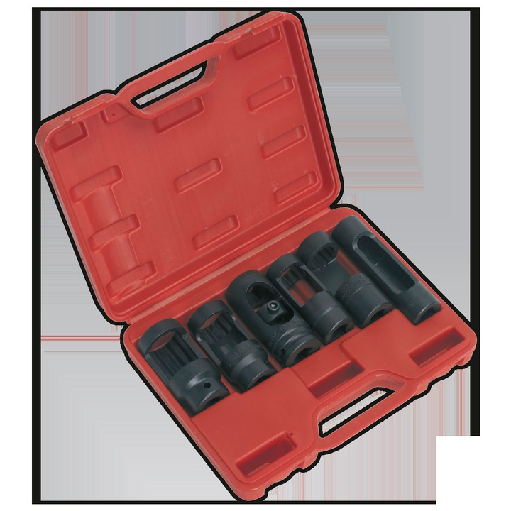 Set chei tubulare pentru injectoare Diesel, 1/2", 6 piese, Sealey