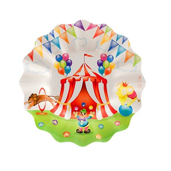 Farfurii petrecere copii 21 cm Circus Party, Radar 63423, Set 8 buc Farfurii petrecere copii 21 cm Circus Party, Radar 63423, Set 8 buc