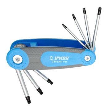 Set de chei Unior cu profil TX cu maner tip briceag TX 9 - TX 40 Set de chei Unior cu profil TX cu maner tip briceag TX 9 - TX 40