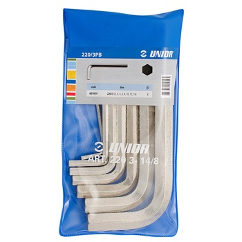 Set de chei Unior locas hexagonal in suport de plastic 3-10/6 pcs Set de chei Unior locas hexagonal in suport de plastic 3-10/6 pcs