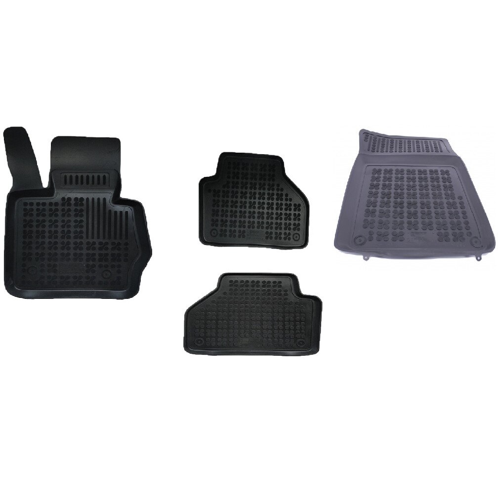 Set 4 covorase interior cauciuc stil tavita MAGSTAR LUX dedicate, compatibile cu BMW X3 E83 2004-2010, Negru