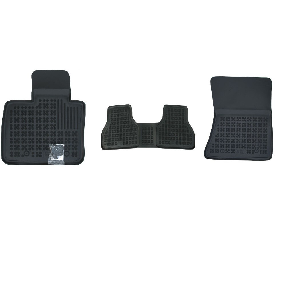 Set 4 covorase interior cauciuc stil tavita MAGSTAR LUX dedicate, compatibile cu BMW X5 E70 2007-2013, Negru