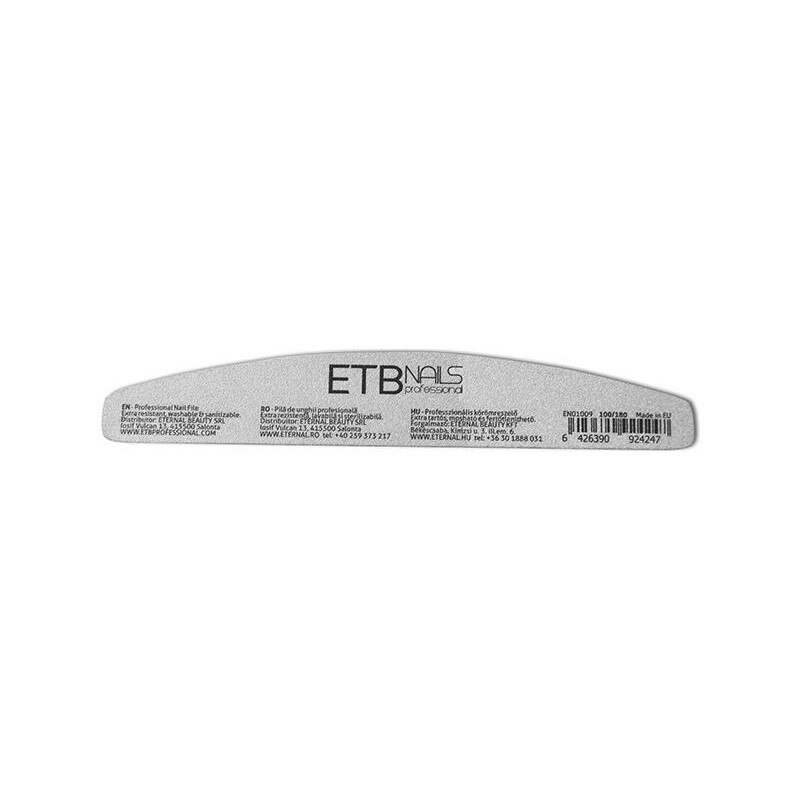 Pila de unghii semiluna gri ETB Nails 100/180