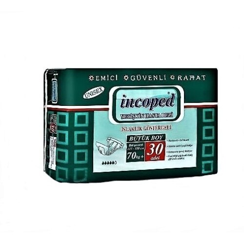 Scutece adulti INCOPED, unisex, marimea L, bax cu 30 bucati