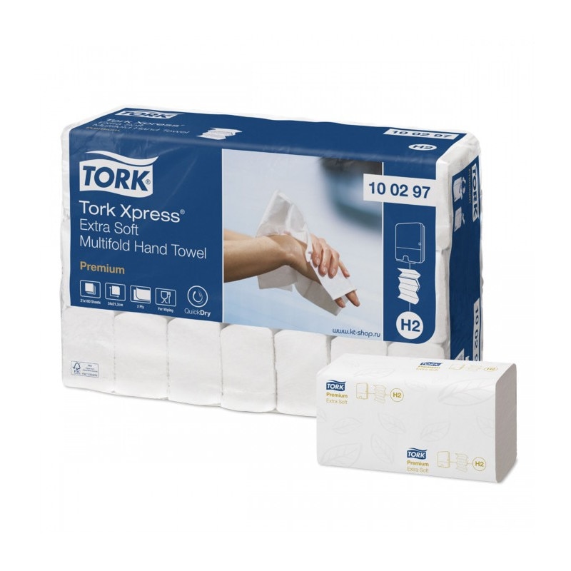 Bax prosoape de hartie Tork expres extra soft premium, 100 buc./pachet, 21 pachete/bax