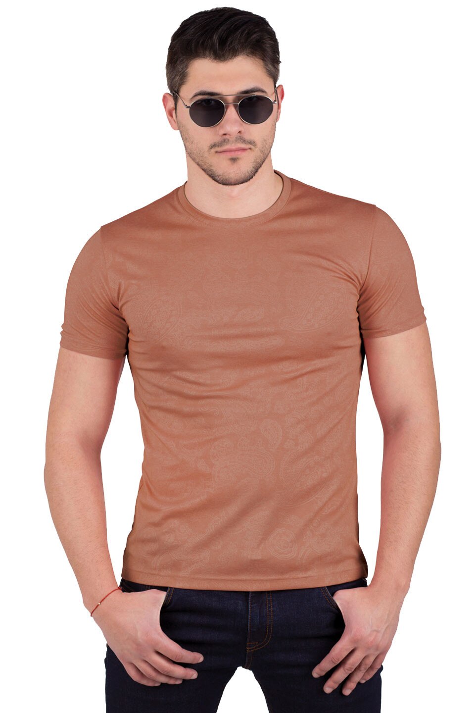 Tricou pentru barbati STYLER, model 95289, maro, Maro