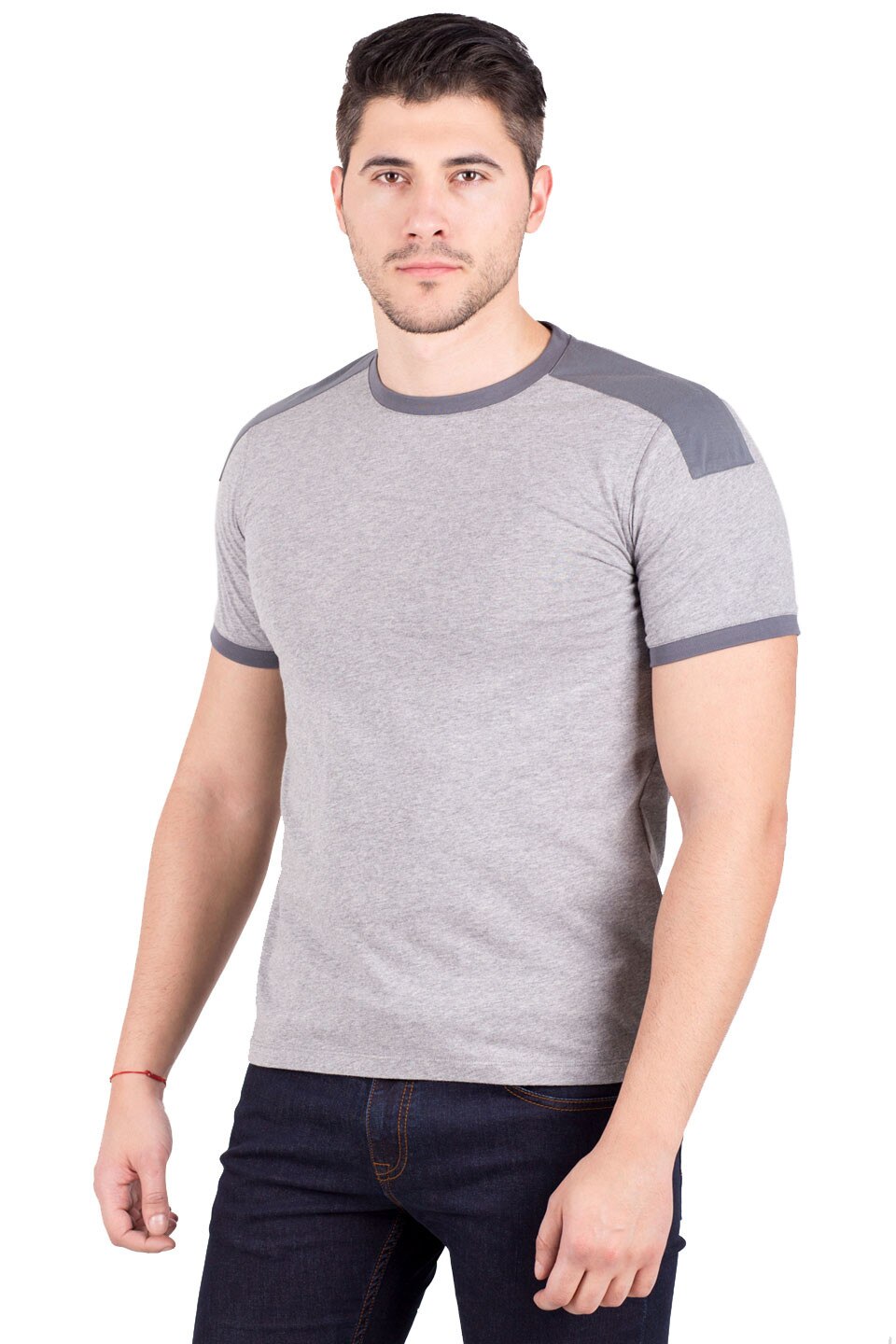 Tricou pentru barbati STYLER, model 95278, gri, Gri, 2XL
