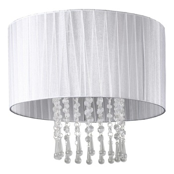 Plafoniera Venice Popil, Lampex, Metal/Textil, Gri Plafoniera Venice Popil, Lampex, Metal/Textil, Gri