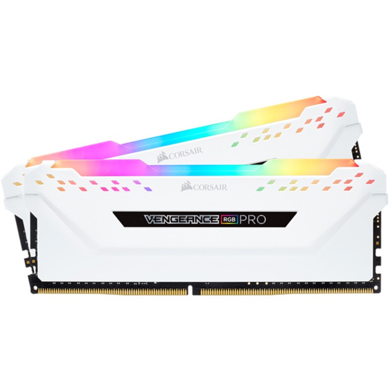 Memorie Corsair Vengeance RGB PRO White 16GB, DDR4, 3600MHz, CL18, Dual Channel Kit