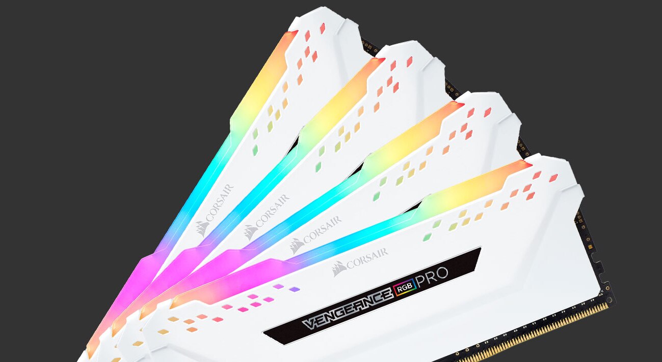 Memorie Corsair Vengeance RGB PRO White 16GB, DDR4, 3200MHz, CL16