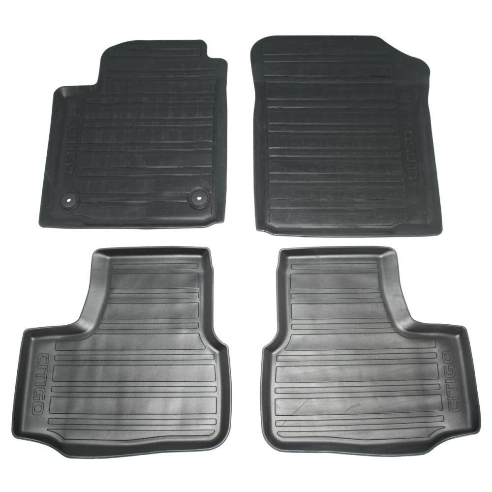 Set Covorase Cauciuc pentru Skoda Citigo 3 usi, Negru