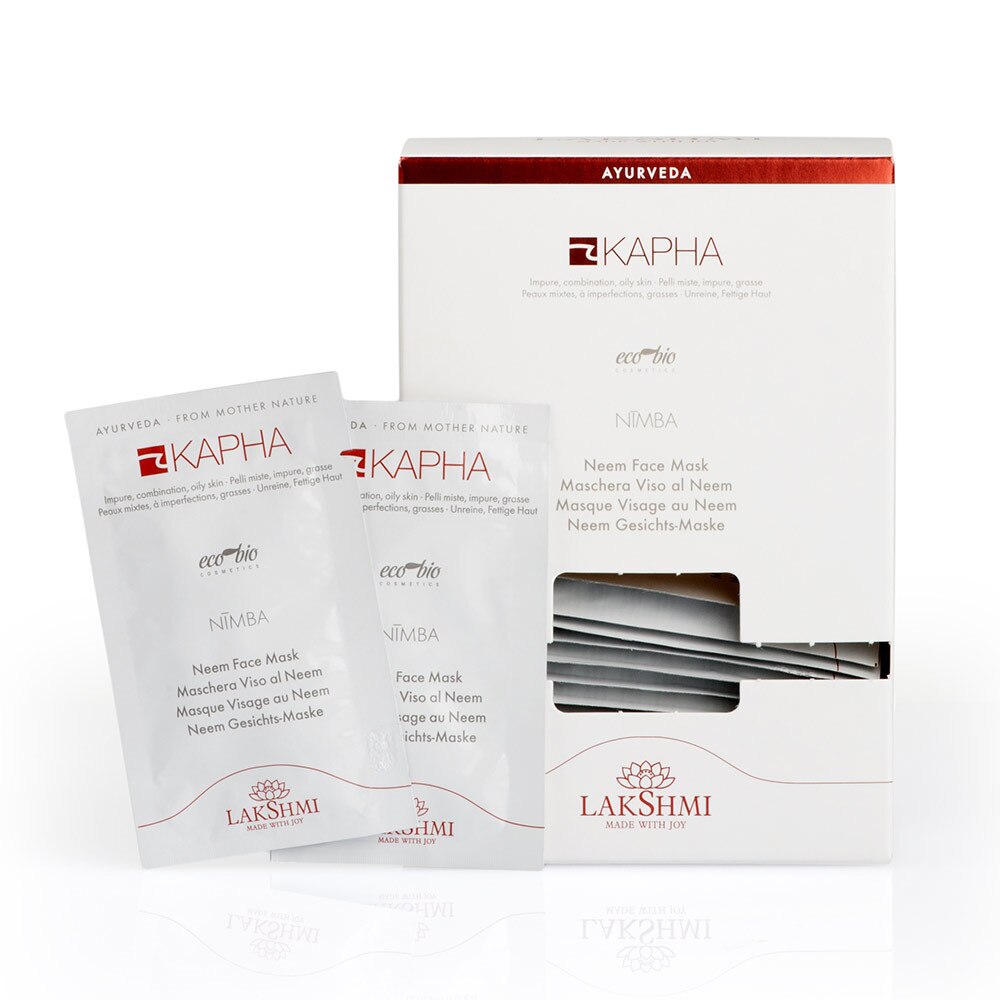 Masca faciala cu neem, Lakshmi, 15 x 10 ml, pentru pielea grasa si cu impuritati