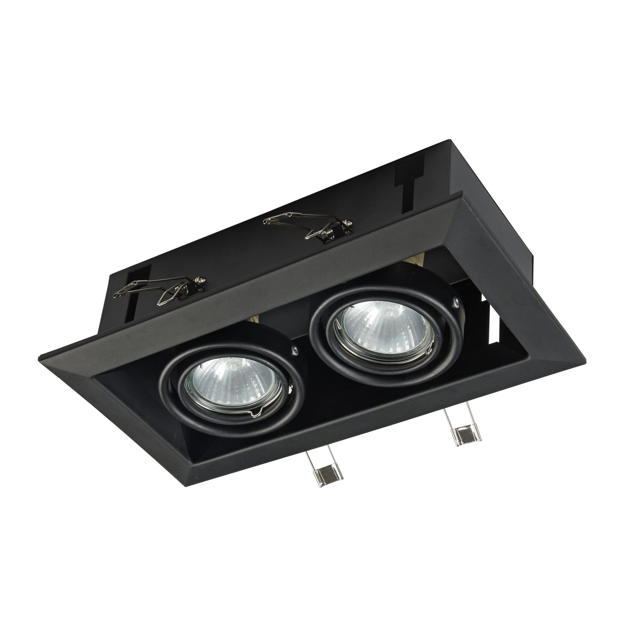 Spot incastrat Down Light Metal Negru ,2 X 50W GU10