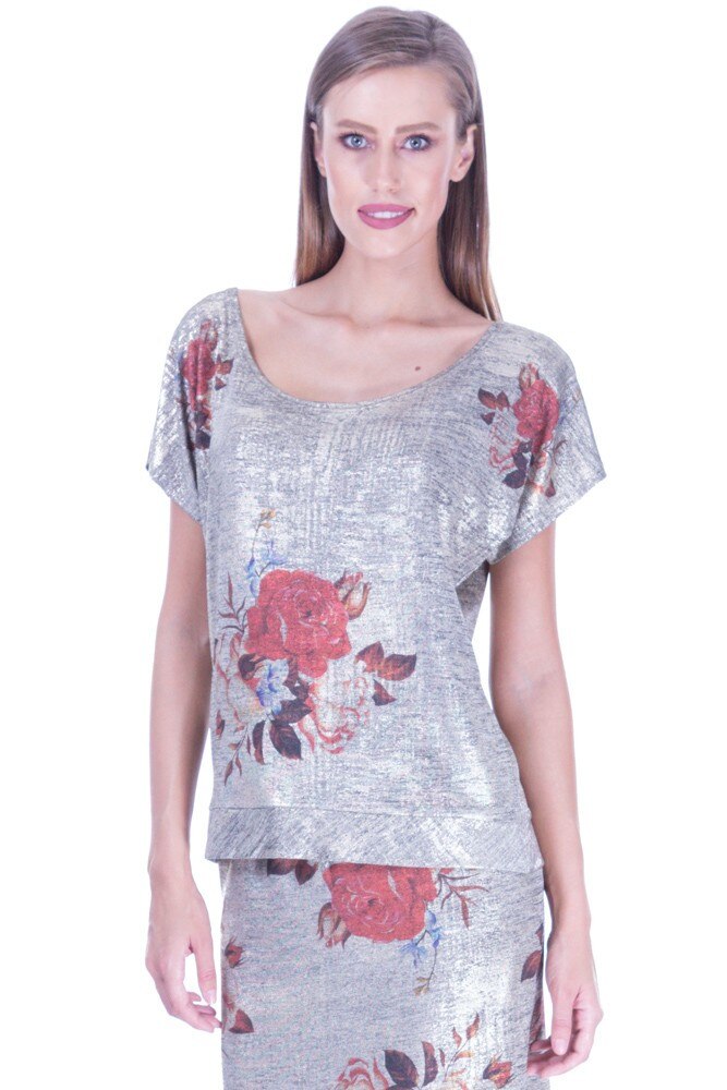 Bluza tricot auriu Liza Panait I-147E