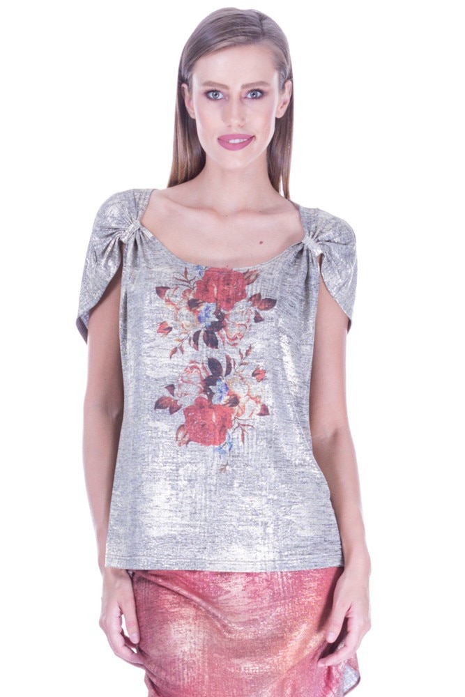 Bluza tricot auriu Liza Panait I-149E