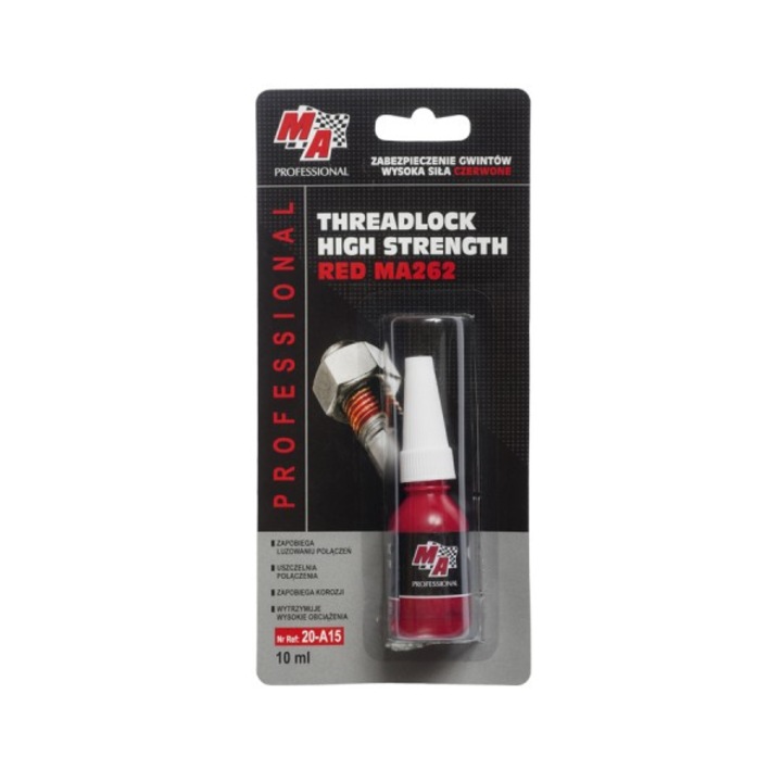 Pasta blocat suruburi, mediu, rosie, 10ml 20-A15 Moje Auto