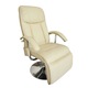 vidaXL krémfehér műbőr masszázsfotel 240065