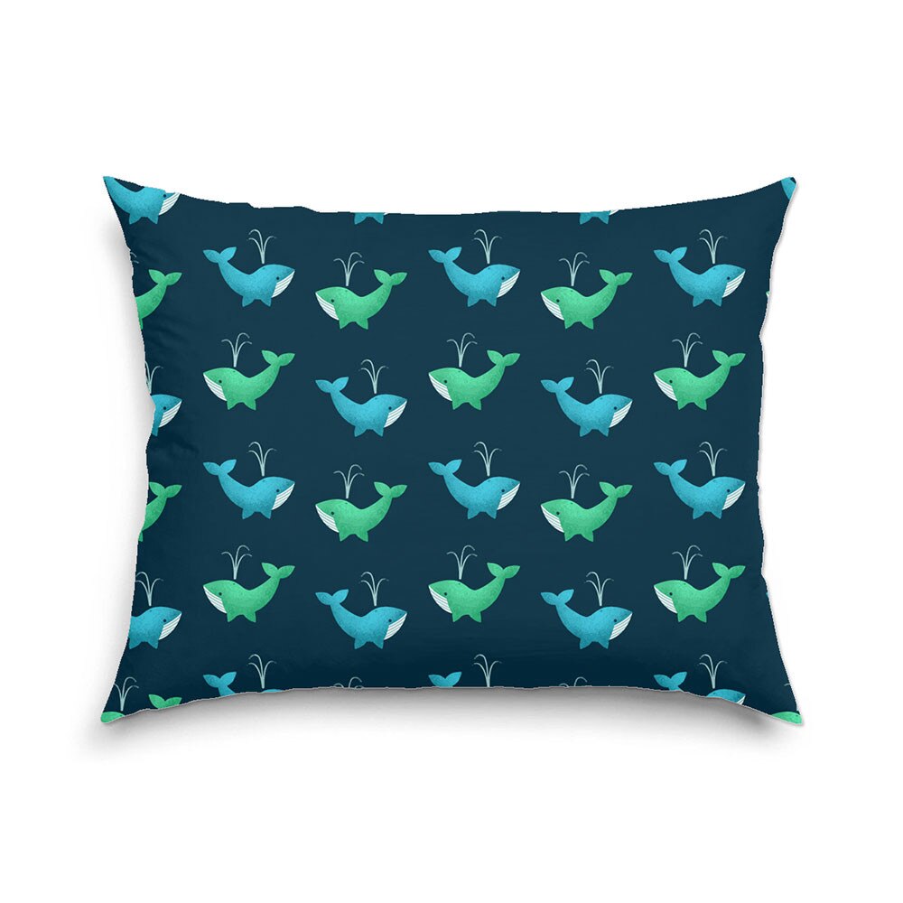 Perna decorativa Balene albastre si verzi 40 x 60 cm
