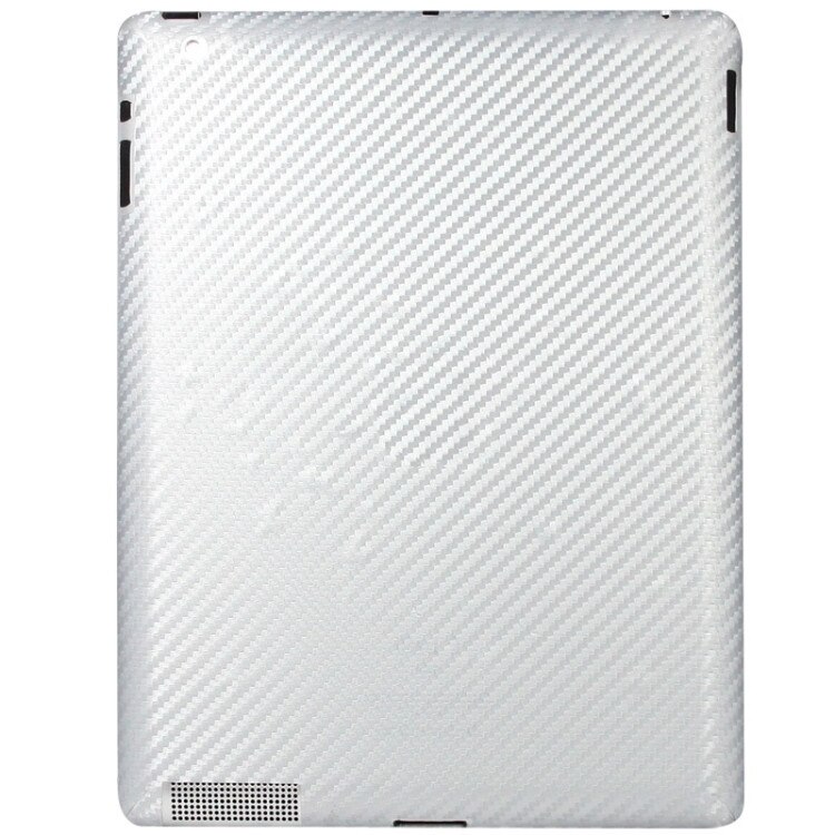 Folie STICKER din fibra de carbon pentru protectie spate IPAD 2 , IPAD 3, IPAD 4, diagonala 9.7 inch. Alb