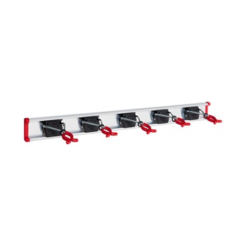 Suport depozitare BRUNS pentru scule si unelte, tip cuier 5 cleme, sina 0.75 m Suport depozitare BRUNS pentru scule si unelte, tip cuier 5 cleme, sina 0.75 m