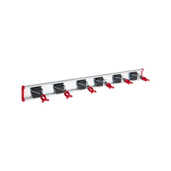 Suport depozitare BRUNS pentru scule si unelte, tip cuier 6 cleme, sina 1 m Suport depozitare BRUNS pentru scule si unelte, tip cuier 6 cleme, sina 1 m