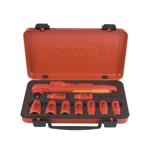 Set Unior de capete chei tubulare izolate la 1000 V in cutie metalica 10-24/11 pcs