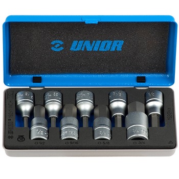 Trusa Unior capete chei tubulare cu profil hexagonal 1/2 Trusa Unior capete chei tubulare cu profil hexagonal 1/2
