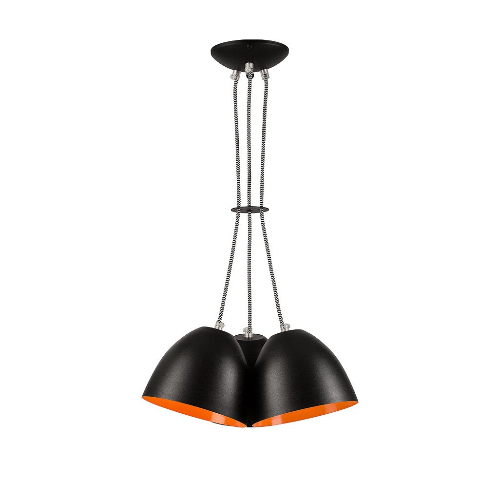 Lustra LIVIA negru 3x60W E27, metal
