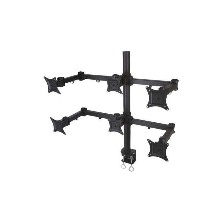 Техническа опора за бюро, VESA, 13"-20", 60 кг, за 6 монитора