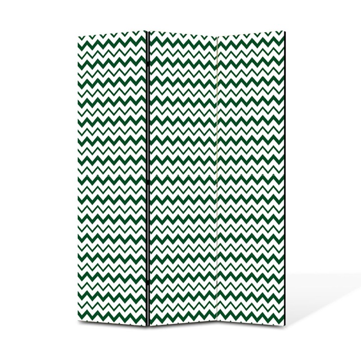 Paravan de Camera ArtDeco din 3 Panouri Tropical frunze verzi 105 x 150 cm