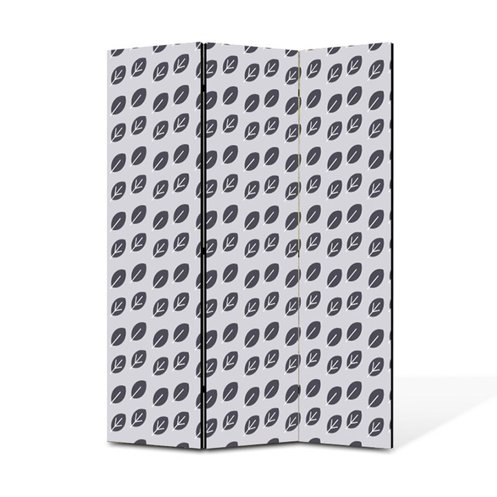 Paravan de Camera ArtDeco din 3 Panouri Flori cu patru petale 105 x 150 cm