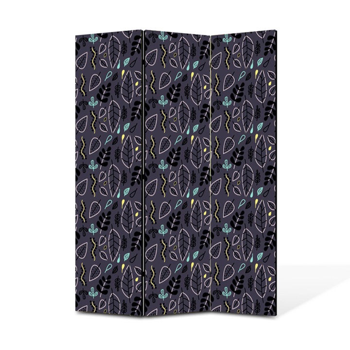 Paravan de Camera ArtDeco din 3 Panouri Crengute cu fructe rosii 105 x 150 cm