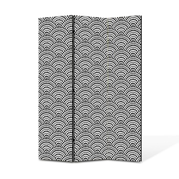 Paravan de Camera ArtDeco din 3 Panouri Coroana puncte negre 105 x 150 cm Paravan de Camera ArtDeco din 3 Panouri Coroana puncte negre 105 x 150 cm