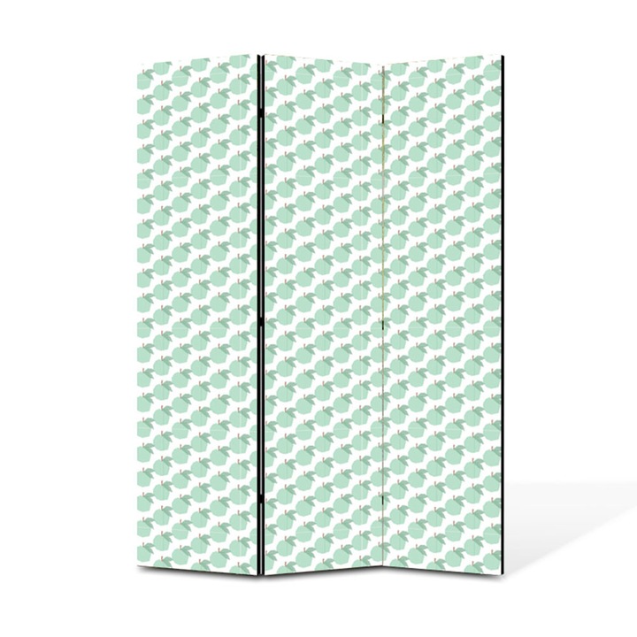 Paravan de Camera ArtDeco din 3 Panouri Fructe geometrice lamai 105 x 150 cm