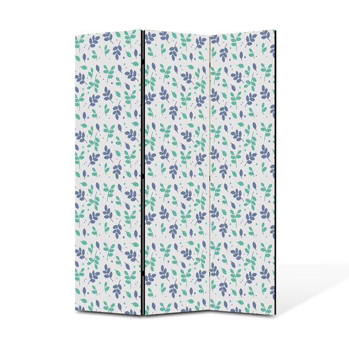 Paravan de Camera ArtDeco din 3 Panouri Lalele stilizate in buchet 105 x 150 cm