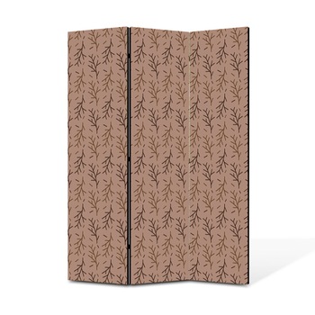 Paravan de Camera ArtDeco din 3 Panouri Crengute fundal roz 135 x 180 cm Paravan de Camera ArtDeco din 3 Panouri Crengute fundal roz 135 x 180 cm