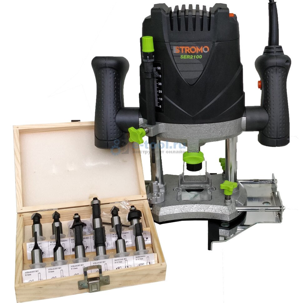 Freza 2100W + Set complet Freze, STROMO SER2100