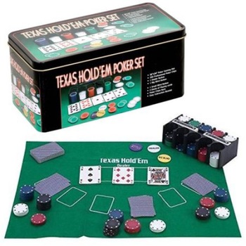 Set Poker 200 piese in cutie de metal , Robentoys Set Poker 200 piese in cutie de metal , Robentoys