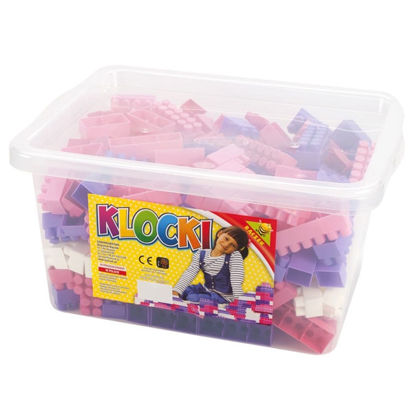 Cuburi de constructii Baczek in cutie 300 piese pentru fetite , Robentoys