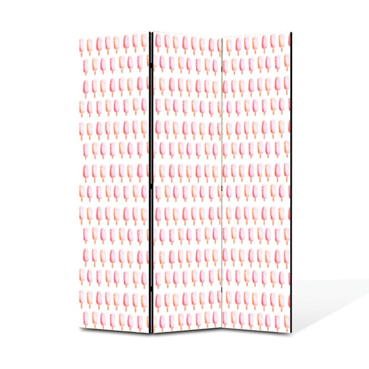 Paravan de Camera ArtDeco din 3 Panouri Valentine's dragoste 105 x 150 cm