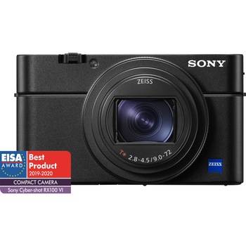 Aparat foto digital premium Sony Cyber-Shot DSC-RX100 VI, 20.1MP, 4K HDR, senzor 1 inch, obiectiv 24-200 mm, SteadyShot, Negru Aparat foto digital premium Sony Cyber-Shot DSC-RX100 VI, 20.1MP, 4K HDR, senzor 1 inch, obiectiv 24-200 mm, SteadyShot, Negru